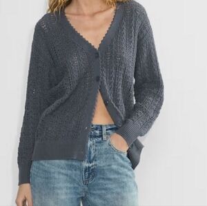 Wilfred Artizia Blue Knit Cardigan Medium